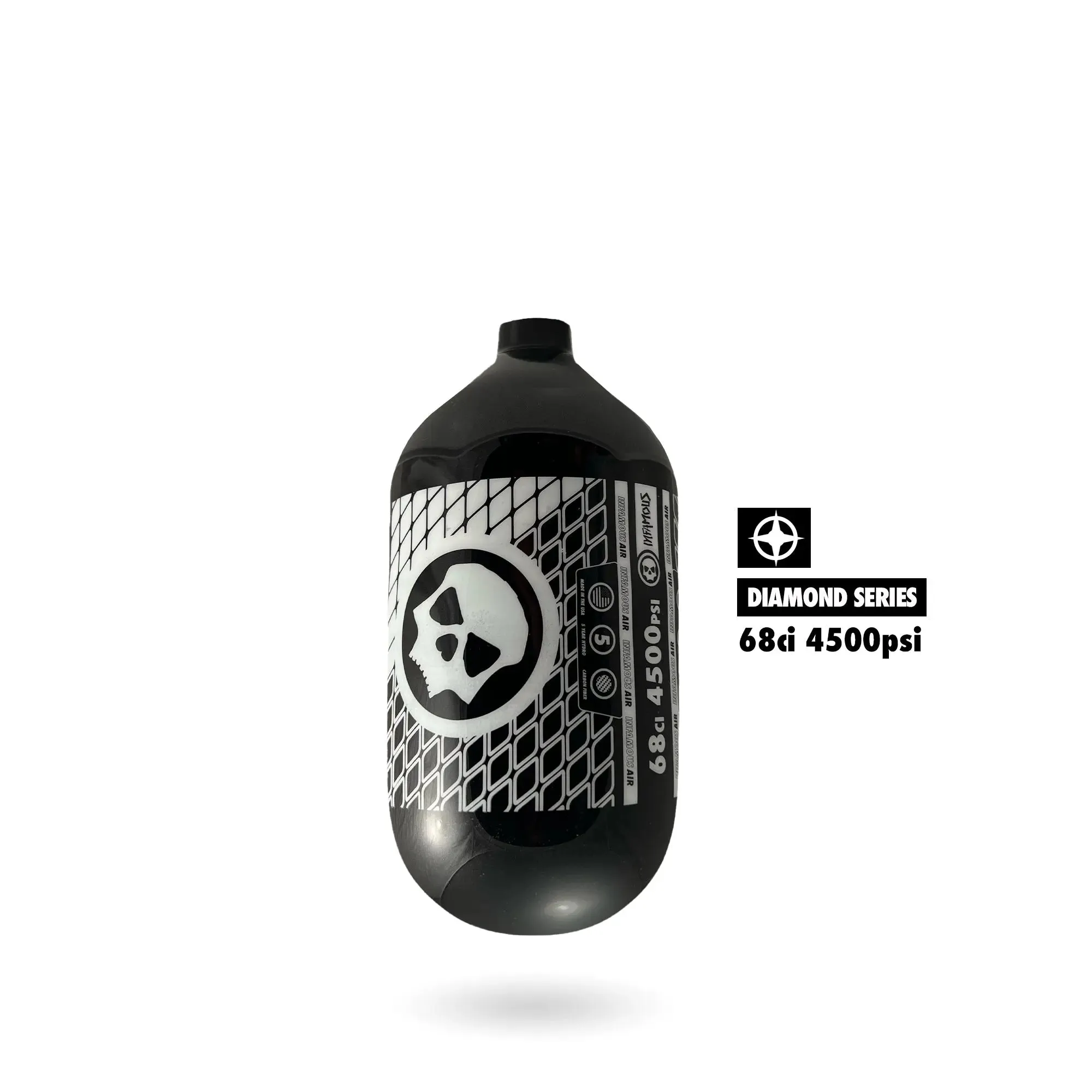 "DIAMOND SERIES" AIR PATTERN AIR TANK - 68ci / 4500psi (BOTTLE ONLY)