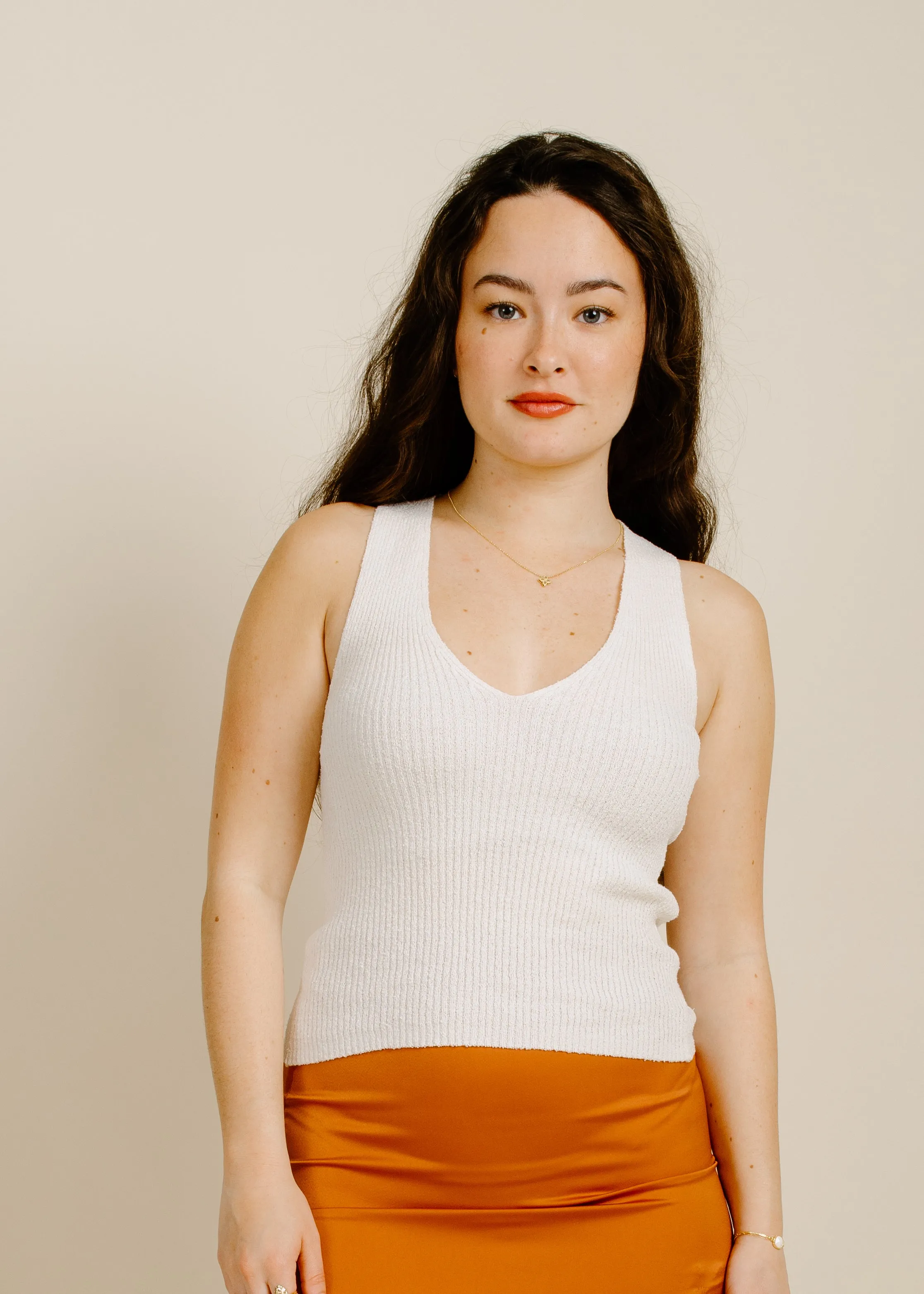 Raine Knit Tank - Ivory