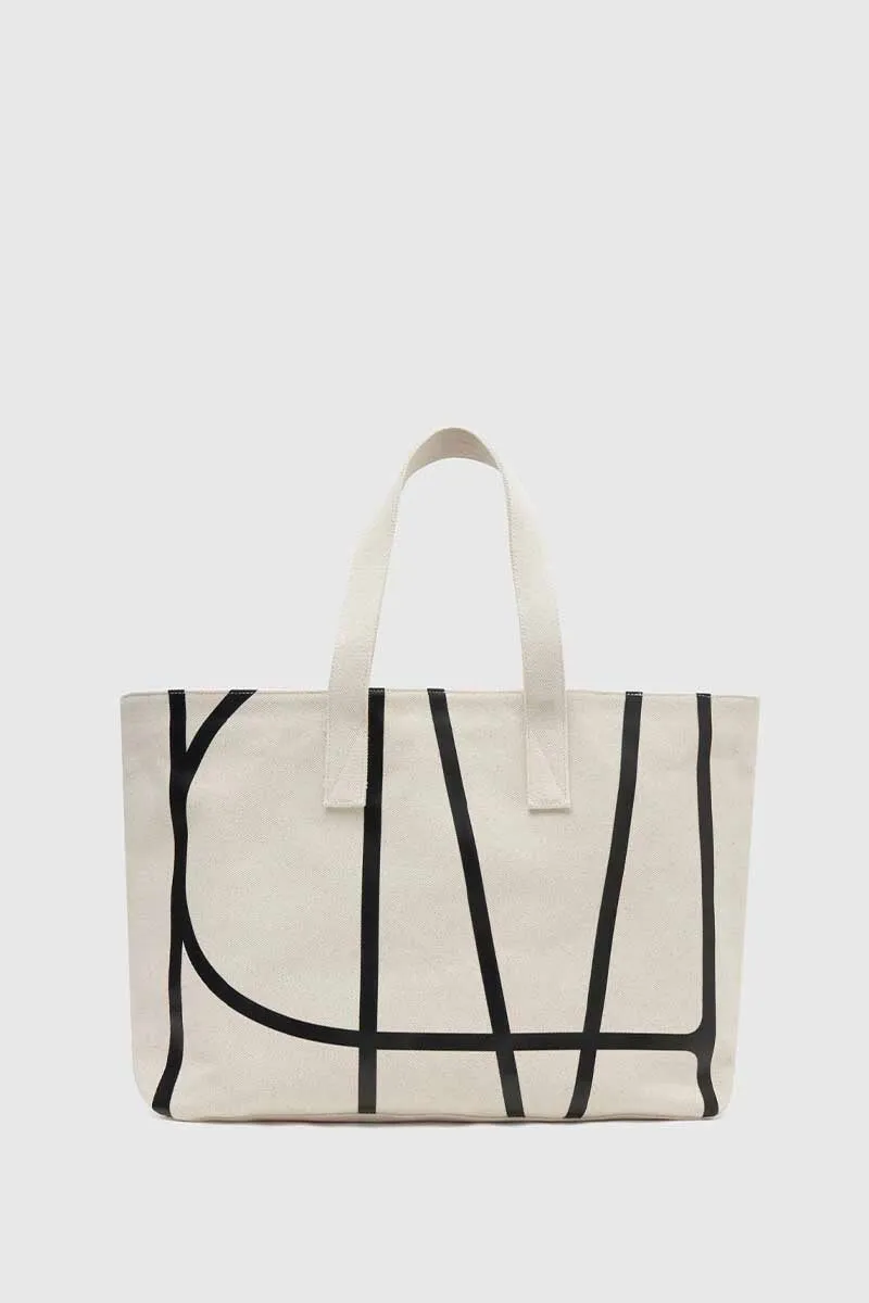 RAPHAEL CANVAS TOTE-NATURAL BLACK