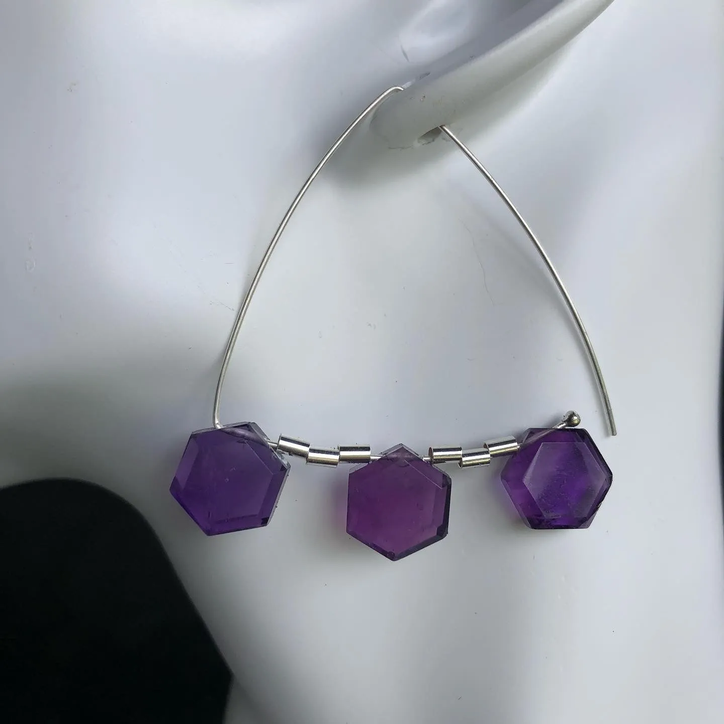 Shark Hoops in amethysts