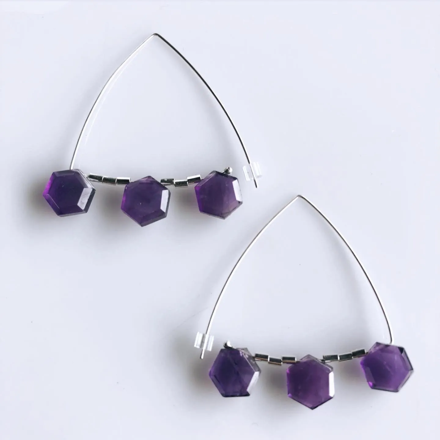 Shark Hoops in amethysts