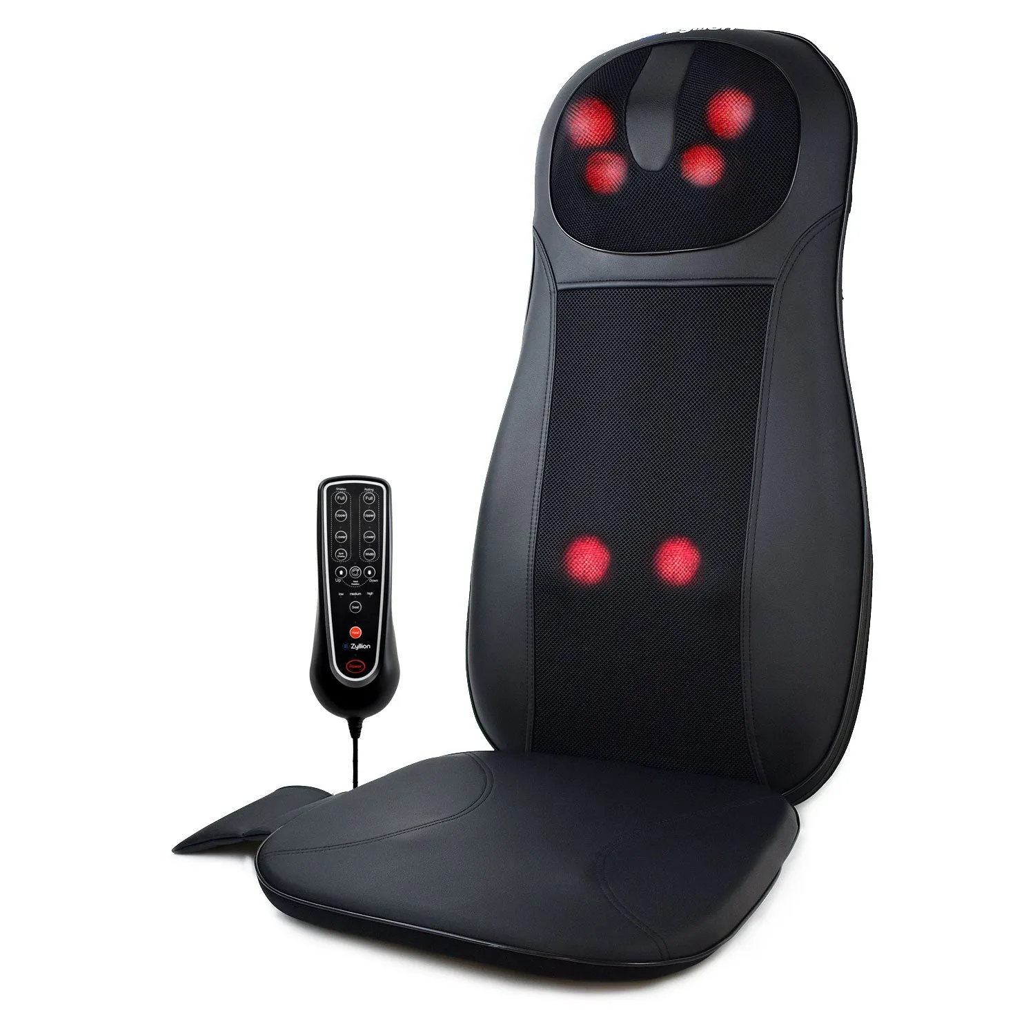 Shiatsu Neck and Back Massager Cushion Pad for Chair with Heat and Remote Control (ZMA-14)