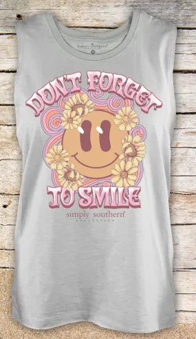 Smile Blossoms Tank Top - Don't Forget to Smile