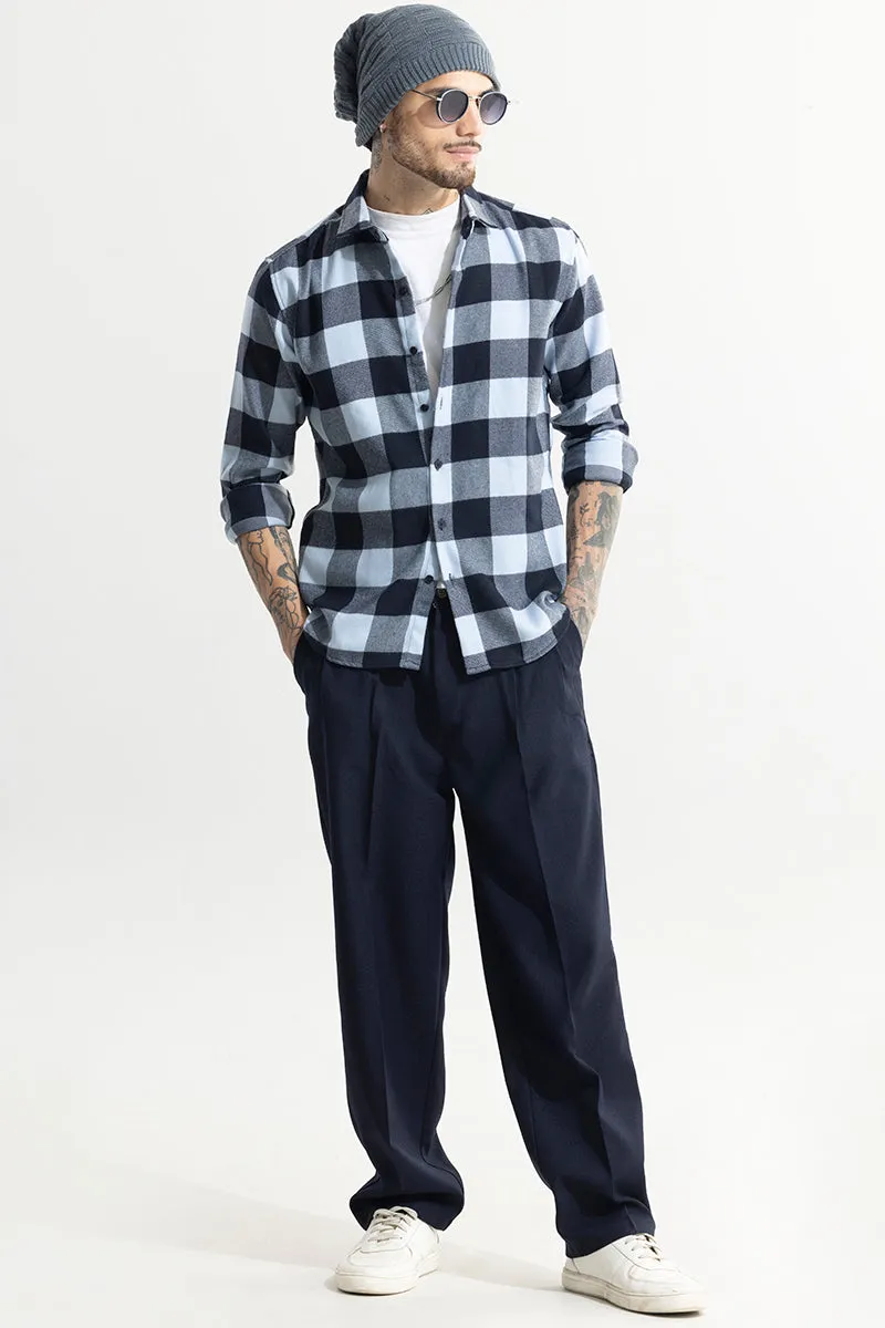 Square Couture Blue Checks Shirt