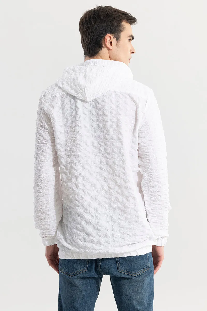 Square Whiff White Hoodie