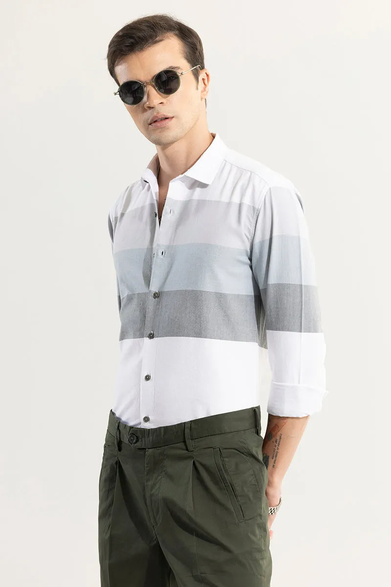 Striped Dominance White Shirt