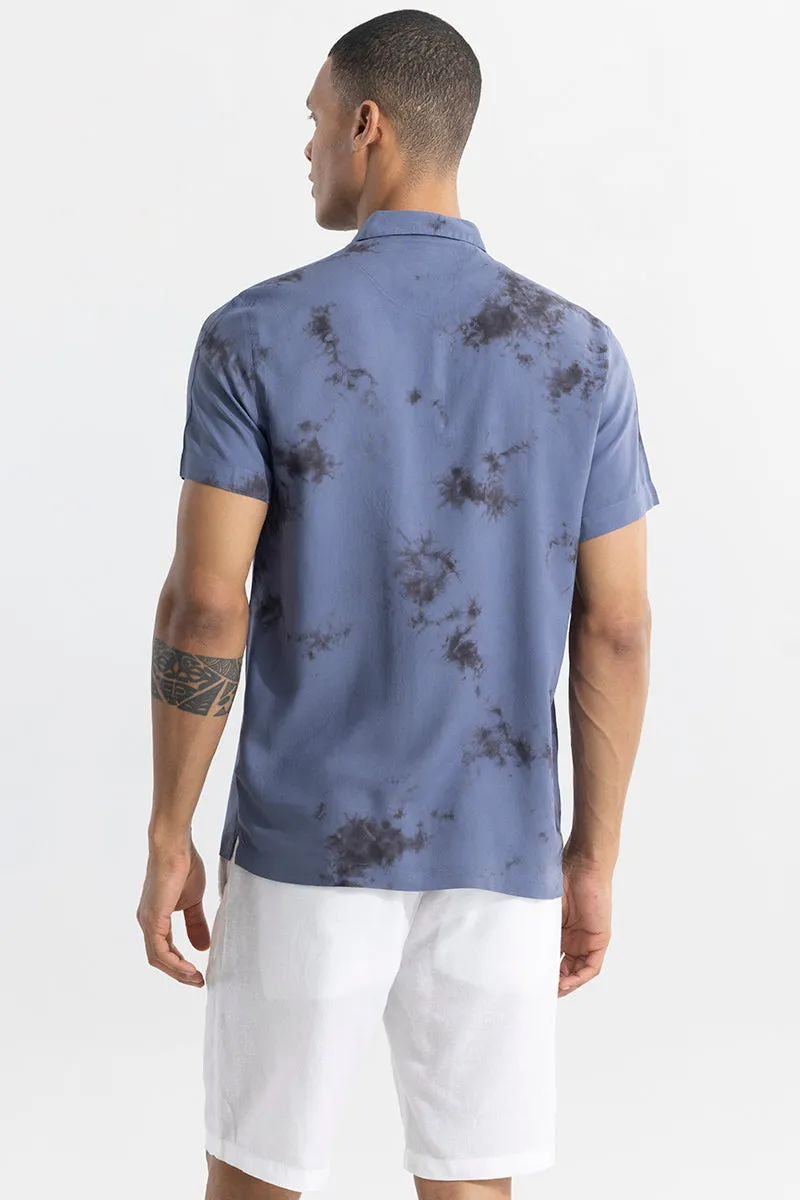 Tidal Dye Slate Grey Polo T-Shirt