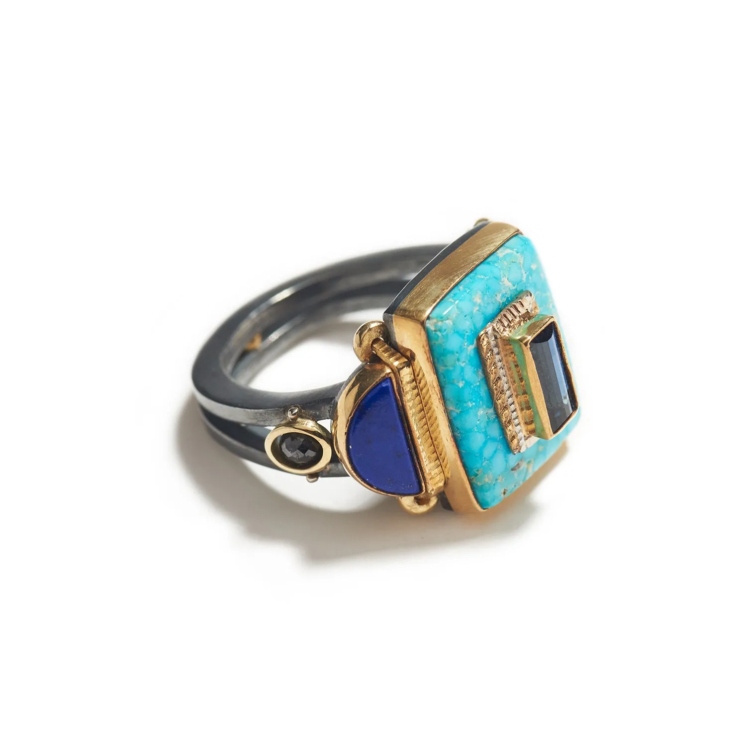 Turquoise Lapis Ring