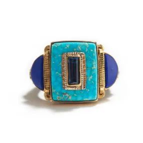 Turquoise Lapis Ring