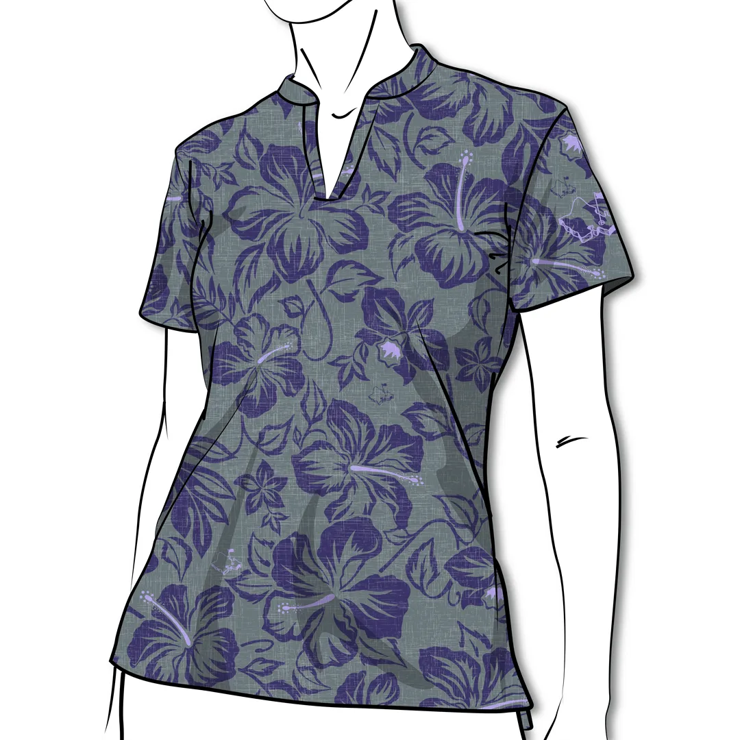 Ube Bloom - OGA Women's Polo - Graphite Ube