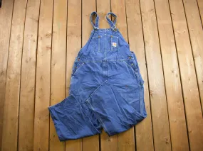 Vintage 1990s Carhartt Denim Jean Overalls Size 42 x 29.5 / Vintage Overalls / Vintage Carhartt / Vintage Workwear