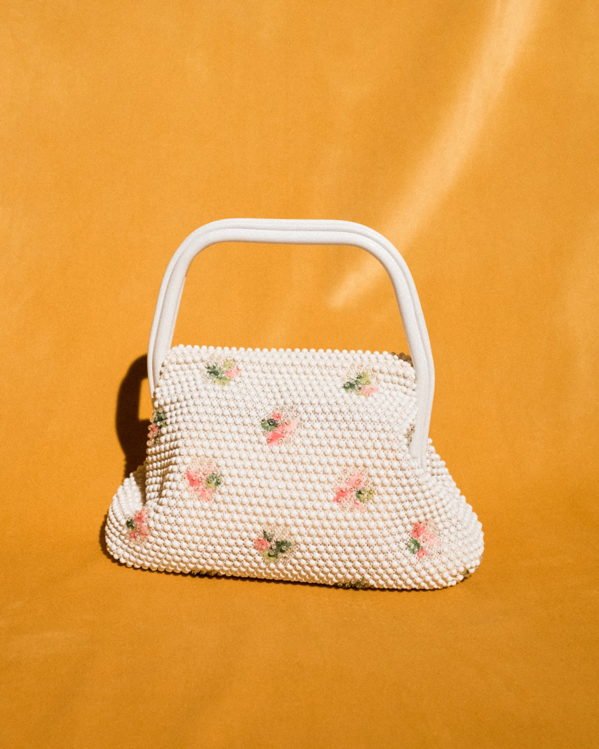 Vintage Bubble Bead Satchel Bag