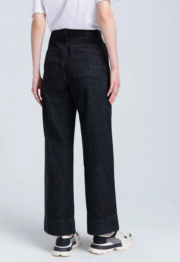 Wide Hem Straight Cut Trouser