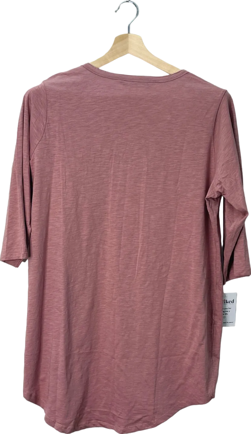 Yours Pink Pleated Henley Tunic UK Size 18