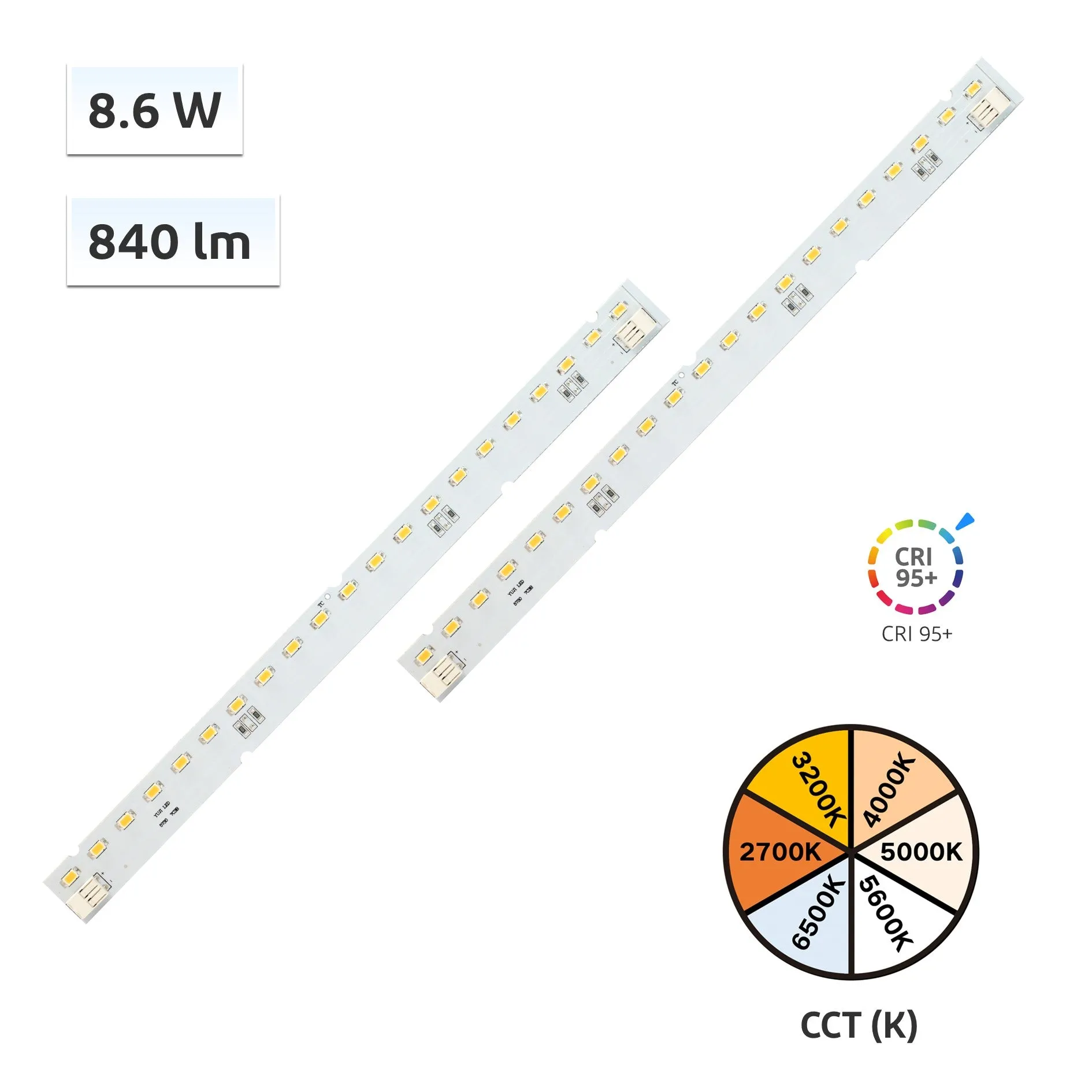 YUJILEDS CRI 95  8.6W LED Linear Module - 10pcs